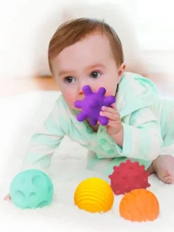6 Balles Souples Sensorielles INFANTINO Multicolore - Infantino -Magasin De Produits Pour Bébés De Qualité 6 balles souples sensorielles infantino 2