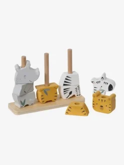 Animaux à Empiler Jungle En Bois FSC® Multicolore - Jungle - Vertbaudet -Magasin De Produits Pour Bébés De Qualité animaux a empiler jungle en bois fsc 3