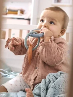 Anneaux De Dentition En Bois Et Silicone Multicolor - Vertbaudet -Magasin De Produits Pour Bébés De Qualité anneaux de dentition en bois et silicone 2