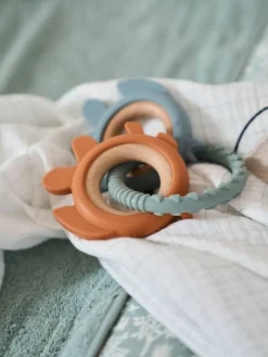 Anneaux De Dentition En Bois Et Silicone Multicolor - Vertbaudet -Magasin De Produits Pour Bébés De Qualité anneaux de dentition en bois et silicone 3