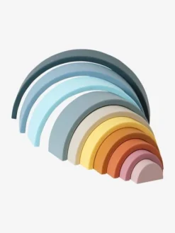 Arc-en-ciel à Empiler En Silicone Multicolor - Vertbaudet -Magasin De Produits Pour Bébés De Qualité arc en ciel a empiler en silicone 3