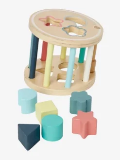 Boîte à Formes Cylindre En Bois FSC® Multicolore - Vertbaudet -Magasin De Produits Pour Bébés De Qualité boite a formes cylindre en bois fsc 3