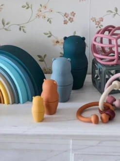 Boites Gigognes Ours En Silicone Multicolor - Vertbaudet -Magasin De Produits Pour Bébés De Qualité boites gigognes ours en silicone 4