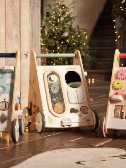 Chariot De Marche Avec Freins HANOÏ En Bois FSC® Multicolore - Vertbaudet -Magasin De Produits Pour Bébés De Qualité chariot de marche avec freins hanoi en bois fsc 2