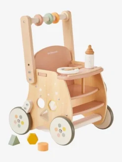 Chariot De Marche Poussette En Bois FSC® Rose - Vertbaudet -Magasin De Produits Pour Bébés De Qualité chariot de marche poussette en bois fsc 3