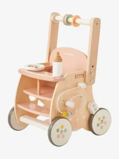 Chariot De Marche Poussette En Bois FSC® Rose - Vertbaudet -Magasin De Produits Pour Bébés De Qualité chariot de marche poussette en bois fsc 4