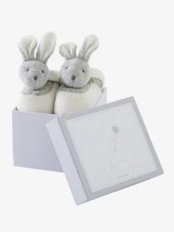 Coffret Chaussons Lapinou. Beige - Vertbaudet