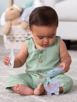 Coffret De 3 Anneaux De Dentition Cristal - INFANTINO Blanc - Infantino -Magasin De Produits Pour Bébés De Qualité coffret de 3 anneaux de dentition cristal infantino 3