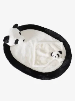 Coffret Tapis De Jeu + Doudou Panda. Noir - Vertbaudet