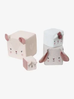 Cubes En Tissu GRENIER Beige - Vertbaudet -Magasin De Produits Pour Bébés De Qualité cubes en tissu grenier 3