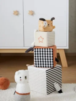 Cubes En Tissu MES PETITS JOUETS Multicolore - Vertbaudet -Magasin De Produits Pour Bébés De Qualité cubes en tissu mes petits jouets 4