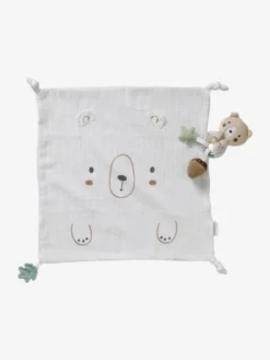 Doudou Carré + Hochet GREEN FOREST Multicolore - Vertbaudet