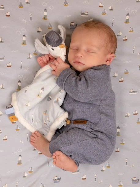 Doudou Carré Mouette - Sailors Bay - LITTLE DUTCH Bleu Grisé - Little Dutch 2 Doudou Carré Mouette - Sailors Bay - LITTLE DUTCH Bleu Grisé - Little Dutch – Image 2