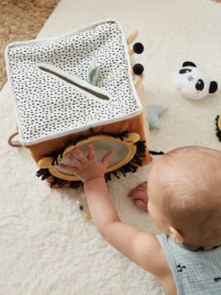 Grand Cube D'activités En Tissu TANZANIE Multicolore - Vertbaudet -Magasin De Produits Pour Bébés De Qualité grand cube dactivites en tissu tanzanie 3