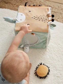 Grand Cube D'activités En Tissu TANZANIE Multicolore - Vertbaudet -Magasin De Produits Pour Bébés De Qualité grand cube dactivites en tissu tanzanie 4