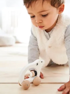 Hochet Ourson En Bois FSC® Blanc - Vertbaudet -Magasin De Produits Pour Bébés De Qualité hochet ourson en bois fsc 2