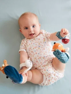 Hochets Mains Et Pieds Forêt Enchantée Multicolore - Vertbaudet -Magasin De Produits Pour Bébés De Qualité hochets mains et pieds foret enchantee 2