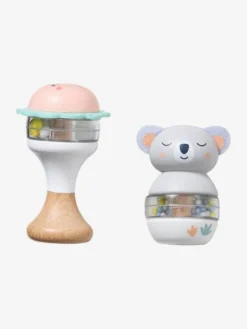 Lot De 2 Hochets En Bois FSC® Vert - Vertbaudet -Magasin De Produits Pour Bébés De Qualité lot de 2 hochets en bois fsc 2