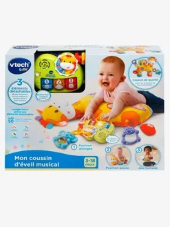 Mon Coussin D’éveil Musical VTECH Multicolore - Toutes Les Marques 7 Mon Coussin D’éveil Musical VTECH Multicolore - Toutes Les Marques -Magasin De Produits Pour Bébés De Qualité mon coussin deveil musical vtech 3