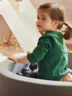 Parc à Balles En Mousse + 200 Balles Gris - Vertbaudet