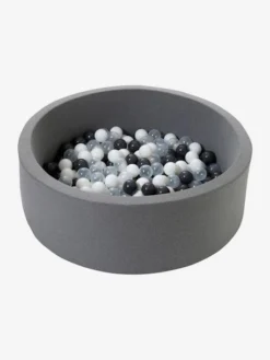 Parc à Balles En Mousse + 200 Balles Gris - Vertbaudet -Magasin De Produits Pour Bébés De Qualité parc a balles en mousse 200 balles 4