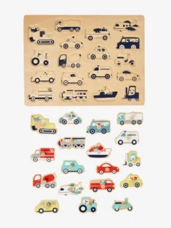 Puzzle Des Véhicules En Bois FSC® Multicolore - Vertbaudet -Magasin De Produits Pour Bébés De Qualité puzzle des vehicules en bois fsc 2