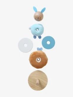 Pyramide à Empiler Tissu Et Bois FSC® Bleu - Vertbaudet -Magasin De Produits Pour Bébés De Qualité pyramide a empiler tissu et bois fsc 5