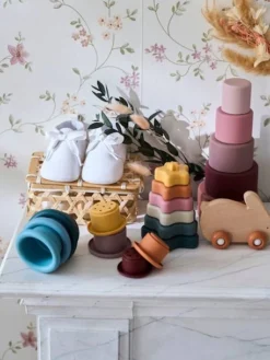 Pyramide D'étoiles à Empiler En Silicone Multicolor - Vertbaudet -Magasin De Produits Pour Bébés De Qualité pyramide detoiles a empiler en silicone 3