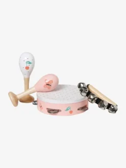 Set 3 Instruments : Maracas, Tambourin, Grelots En Bois FSC® Multicolore - Vertbaudet -Magasin De Produits Pour Bébés De Qualité set 3 instruments maracas tambourin grelots en bois fsc 4
