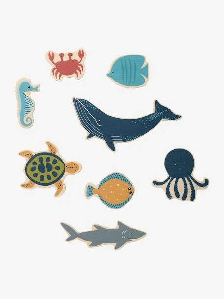 Set D'animaux Marins En Bois FSC® Bleu - Vertbaudet 1 Set D'animaux Marins En Bois FSC® Bleu - Vertbaudet