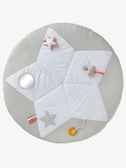 Tapis D'éveil Pluie D'étoiles Blanc Imprimé - Vertbaudet -Magasin De Produits Pour Bébés De Qualité tapis deveil pluie detoiles 3