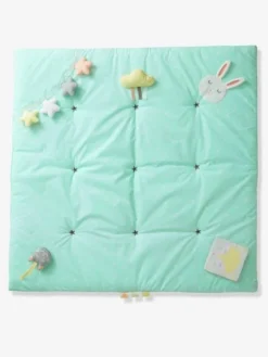 Tapis D'éveil Souple Funny Baby Vert D'eau Imprimé - Vertbaudet