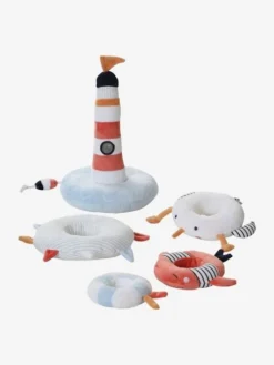 Tour à Empiler En Tissu LEON SUR LE PONTON Multicolore - Vertbaudet -Magasin De Produits Pour Bébés De Qualité tour a empiler en tissu leon sur le ponton 3