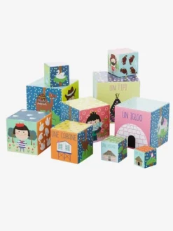 Tour Pyramide Géante De 10 Cubes Thème Pays Multicolore - Vertbaudet -Magasin De Produits Pour Bébés De Qualité tour pyramide geante de 10 cubes theme pays 2