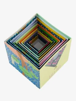 Tour Pyramide Géante De 10 Cubes Thème Pays Multicolore - Vertbaudet -Magasin De Produits Pour Bébés De Qualité tour pyramide geante de 10 cubes theme pays 3