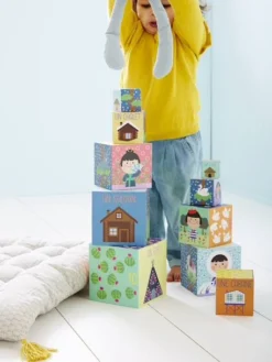 Tour Pyramide Géante De 10 Cubes Thème Pays Multicolore - Vertbaudet -Magasin De Produits Pour Bébés De Qualité tour pyramide geante de 10 cubes theme pays 4